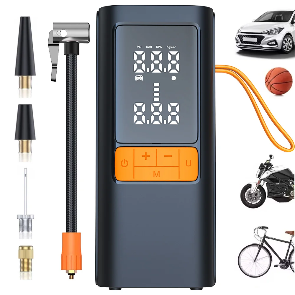 

Smart Electric Bicycle Car Universal Air Pump with Nitrogen Portable for Measuring Tire Pressure