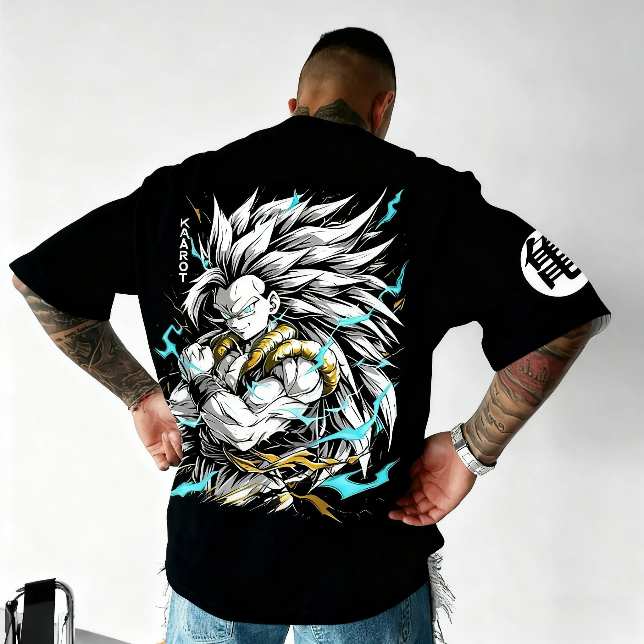 2026 Dragon Ball Anime Goku impreso puro algodón de manga corta Bandai suelta deportiva hombres y mujeres camisetas de cuello redondo