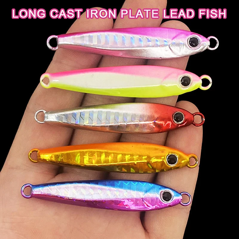 1PCS New Model Laser 10g 20g 30g 40g 60g Lure Fishing Metal Jig Lure Sea Fishing Metal Jig Lure Bait Long Cast Metal Jig