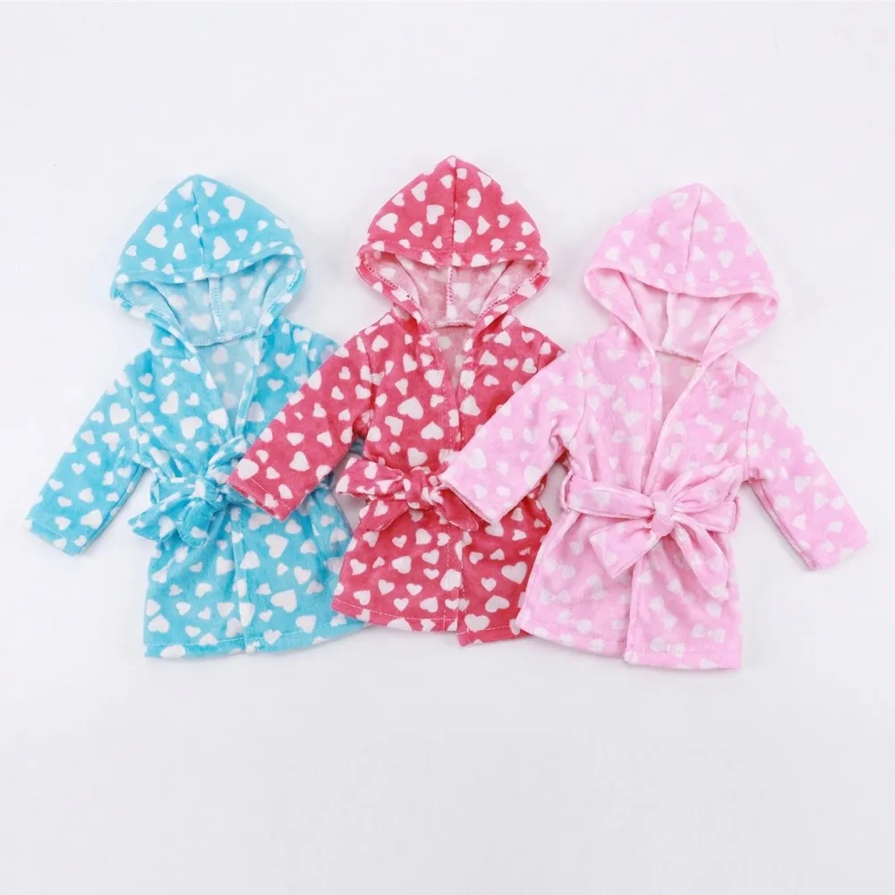 Colorful Bathrobe Suit Doll Clothes  Baby Doll Fit 18 inch 43cm Doll Accessories For Baby Gift