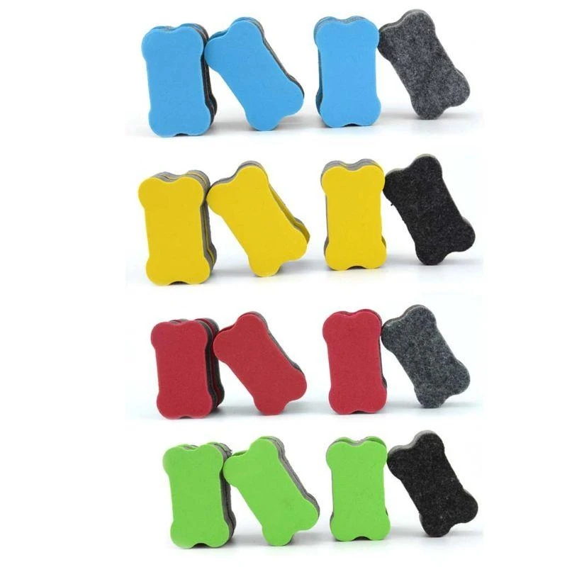 24 Pack Bone Whiteboard Dry Erasers Marker Cleaner Wipe for Home Classr