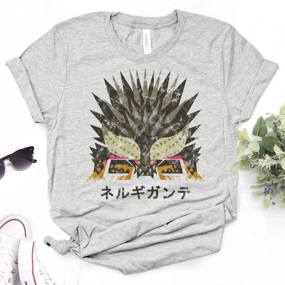 Monster Hunter tshirt women graphic Y2K Japanese t shirt girl funny clothing