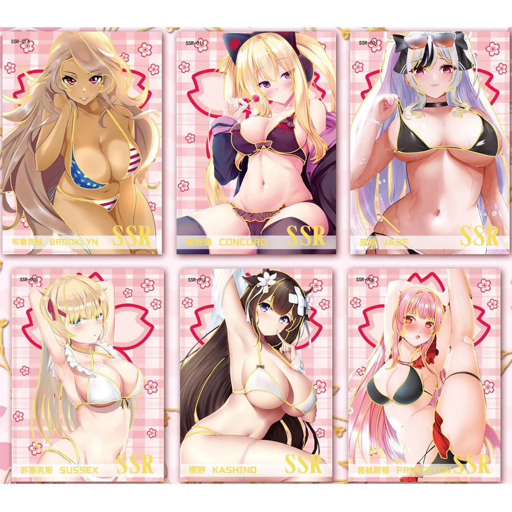 Azur Lane Cards Waifu Goddess Story Collection Cards Games Anime Girls Party Swimsuit Bikini Feast Booster Box Doujin Toys Gift