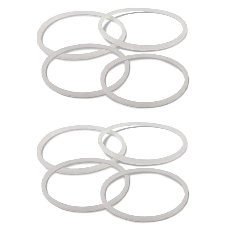 A50Q-New Replacement Gaskets Rubber Seal Ring For Magic Blender Flat/Cross 8 Pack