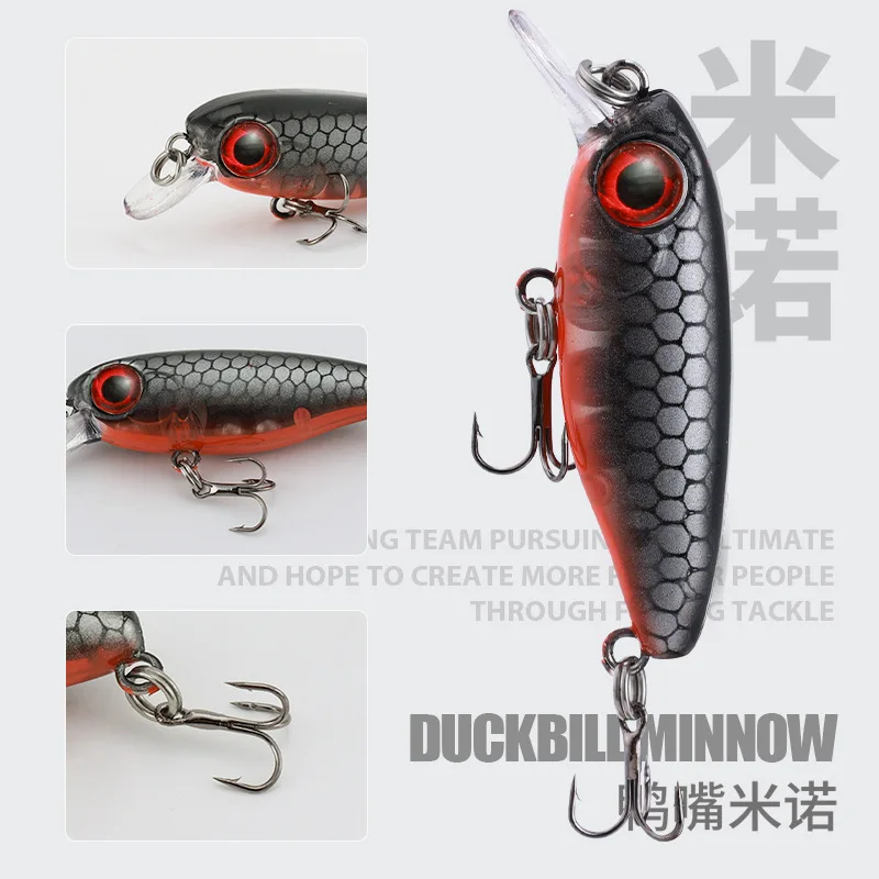 1Pc Mini Sinking Wobbler Minnow Fishing Lure 4.5cm 3g Artificial Plastic Hard Bait for Trout Bass Pike Crankbaits Fishing Tackle