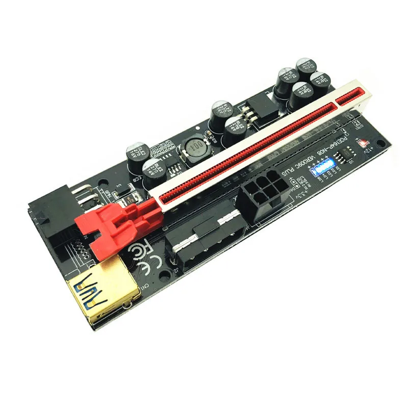 PCIE Riser 009C/009S Plus Card Riser PCI Express X16 Extender USB 3.0 SATA a 6P Molex Adapter Cable Mining Riser per scheda Video