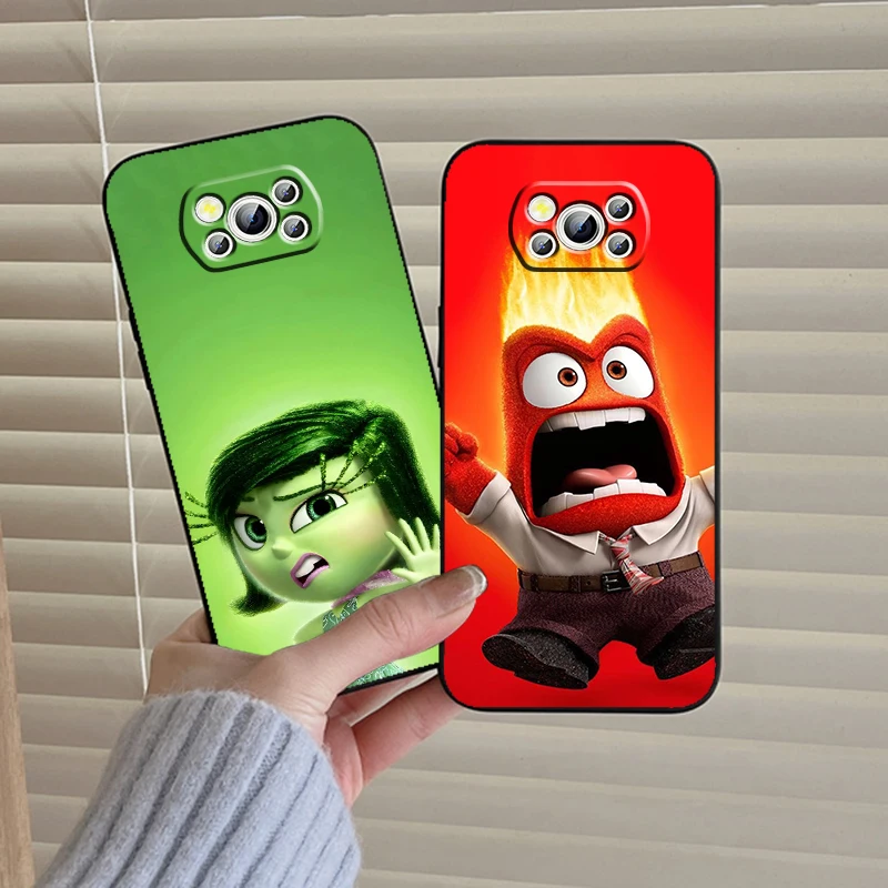 Disney Inside Out 2 Joy Cute For Xiaomi Mi Poco F5 F4 F3 X6 X5 X4 X3 M6 M5 M5S M4 M3 C65 Pro GT NFC 5G Black TPU Phone Case