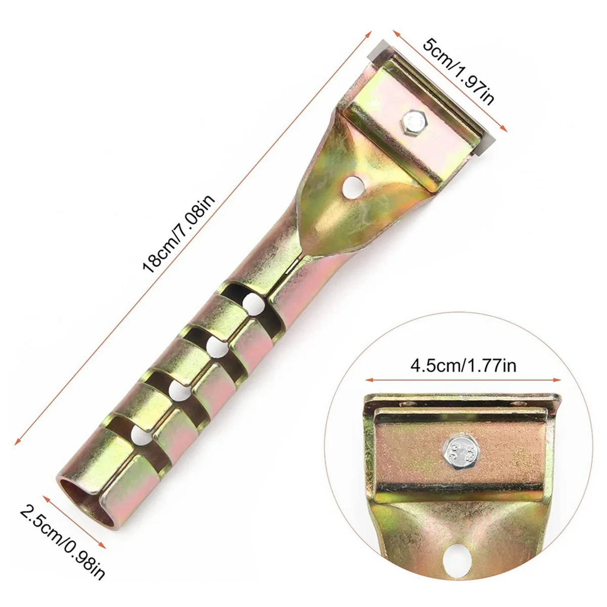 ABUG-2X Paint Scraper Heavy Duty Alloy Scraper with 4PCS Double-Sided Blades for Removing Grout, Paint, Glue, Rust