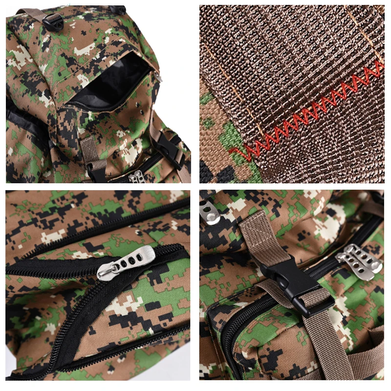 100L Men Large Camping Bag Hiking Backpack Luggage Outdoor Climbing Trekking Travel Tactical Shoulder Bags Sport Camouflage