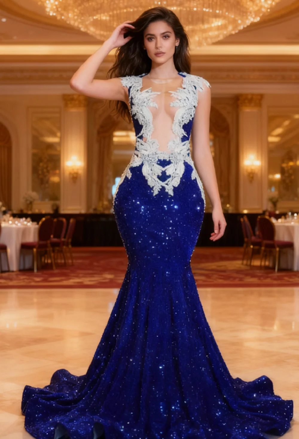 

Элегантные вечерние платья русалки с блестками и аппликациями из бисера, женские вечерние платья для выпускного вечера, черная одежда для девочек по индивидуальному заказу