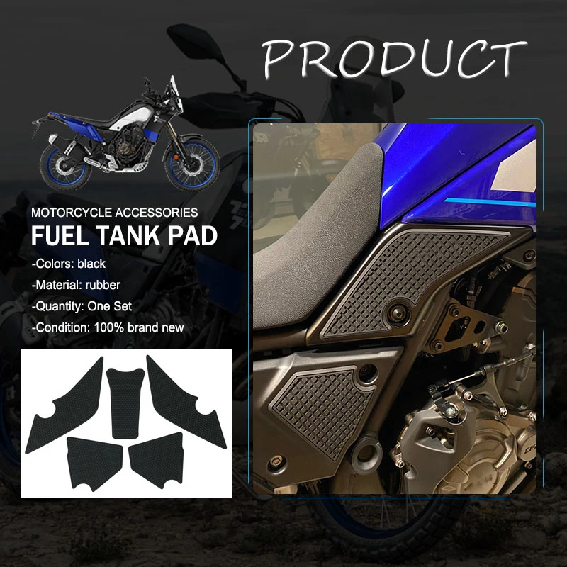 Tenere700 Non-slip Side Fuel Tank Stickers Waterproof Pad Stickers For YAMAHA Tenere 700 Rally T700 XTZ 690 T 700 2019-2022