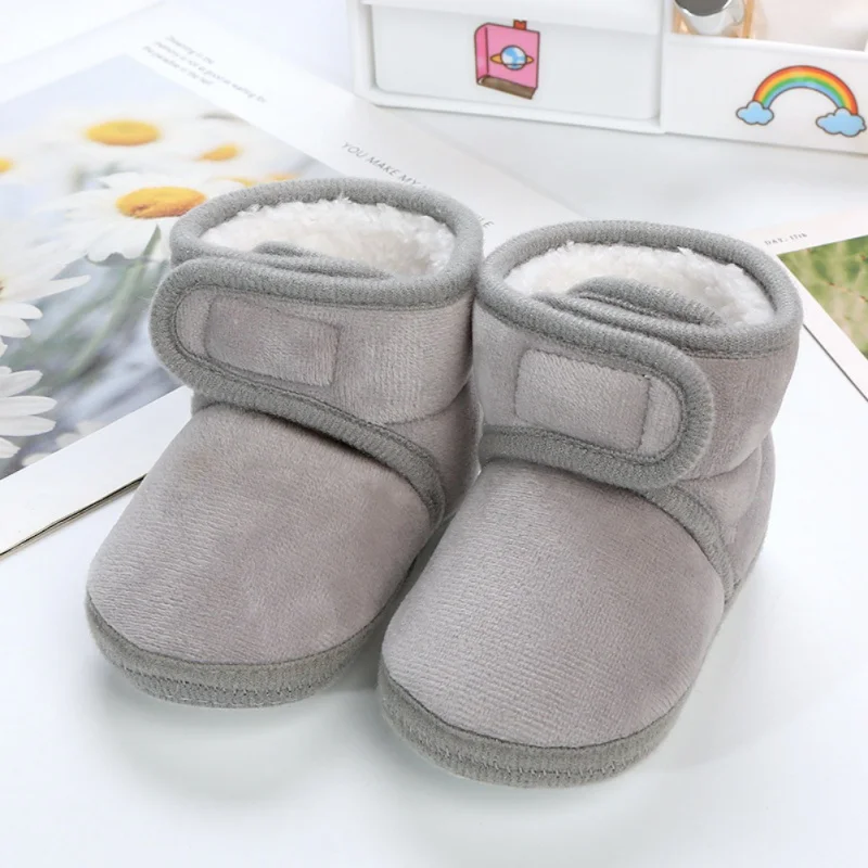 Autunno inverno stivali da bambino neonato caldo peluche suola morbida stivali da neve ragazze ragazzi moda primi camminatori scarpe Casual per