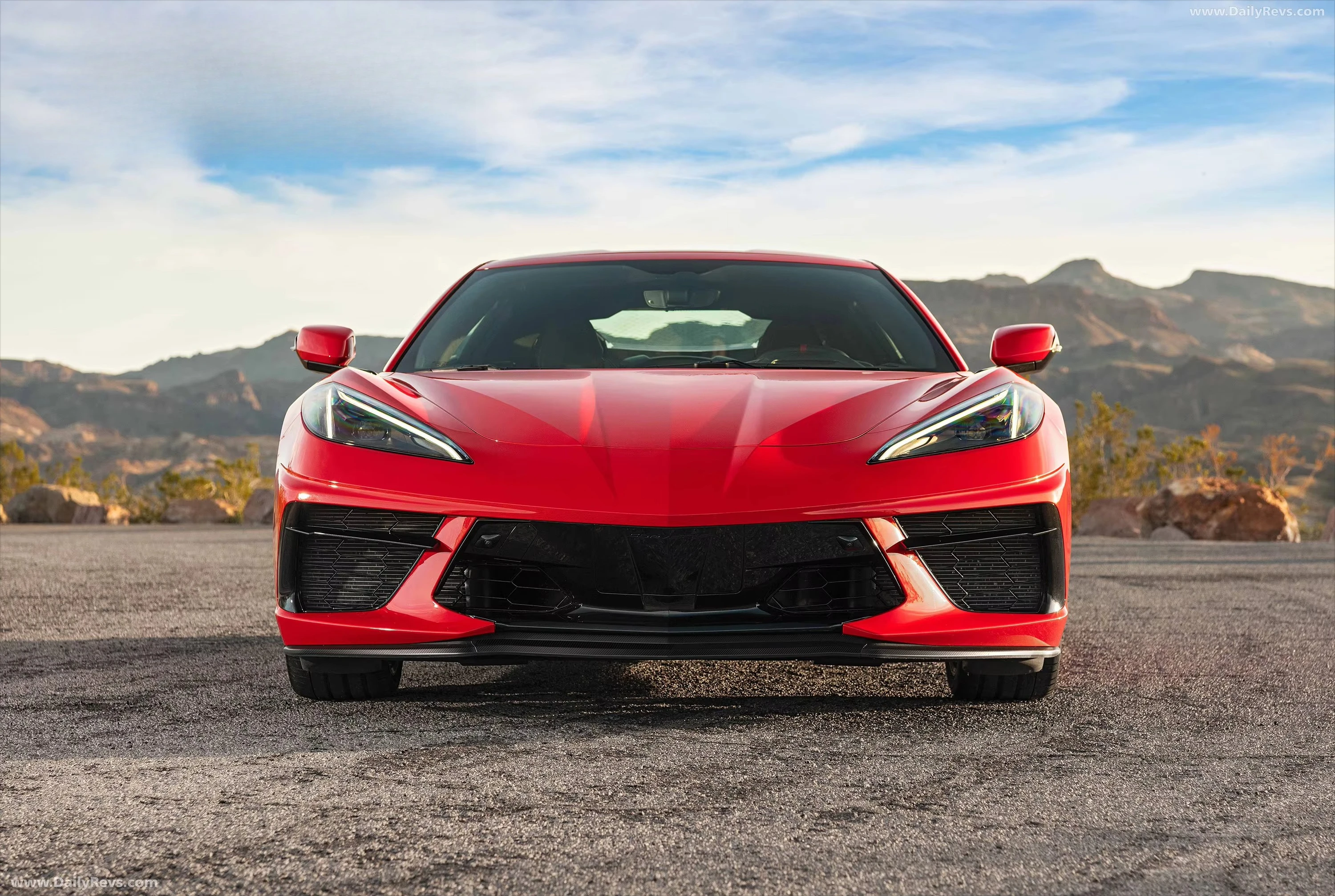 

Для Chevrolet Corvette C8 2020 + CS стиль сухой карбоновый бампер передняя губа