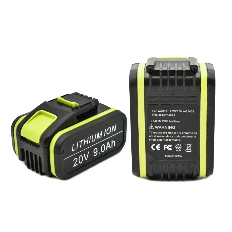 18000mAh Replacement Worx 20V Max Li-Ion Battery WA3551 WA3551.1 WA3553 WA3641 WX373 WX390 Rechargeable Battery Tool