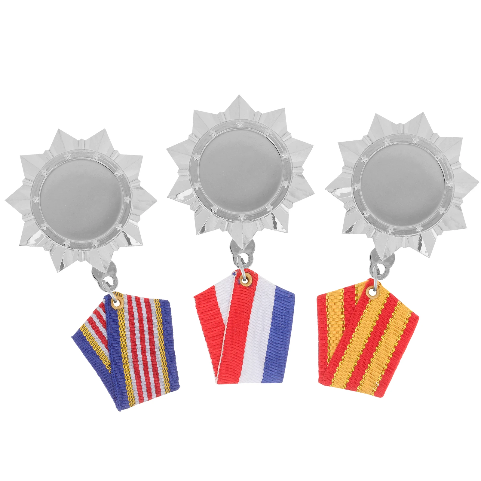 

3pcs Memorial Medal Alloy Cloth Brooch Kids Award Badge Party Game Competition Prize Halloween Christmas Decoration Smooth Long
