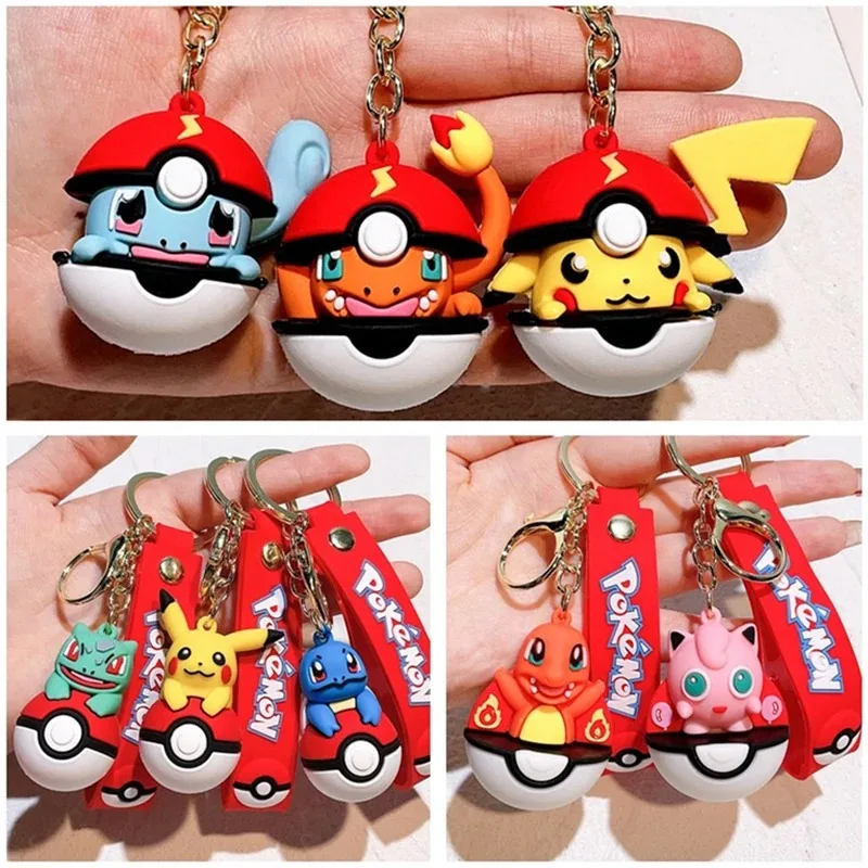 

Pokemon Charmander Pikachu Doll Car Motorcycle Bag Pendant Cartoon Keychain Cute Fashion Anime Toy Keychain Accessories