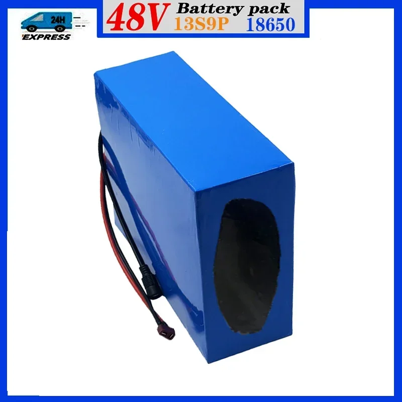 13S9P Rechargeable lithium battery pack 48V 50Ah 18650 54.6V 50000mAh 1000W electric bike scooter ebike battery built-in 30A BMS