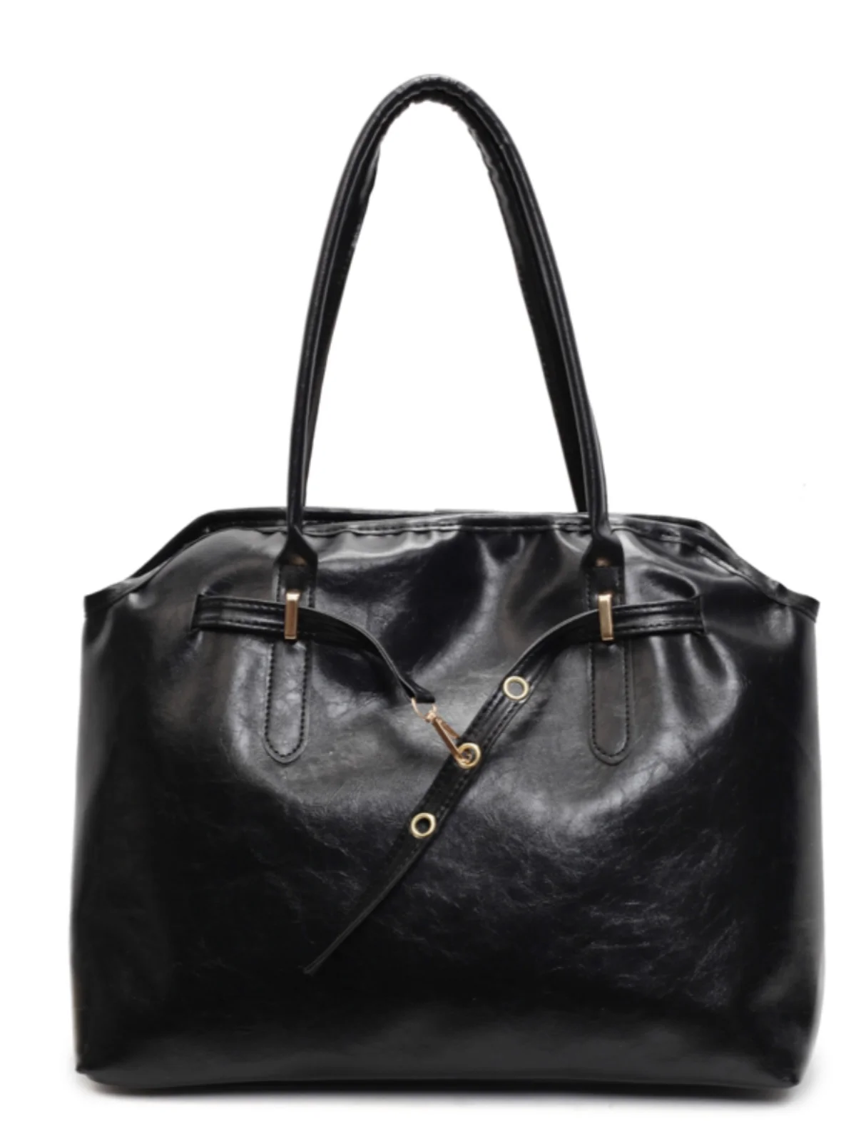 

Retro Large Capaci Commuter Tote Bag Women's Faion Casual Trendy Single oulder Bag op Bag ape Soft PU Leather