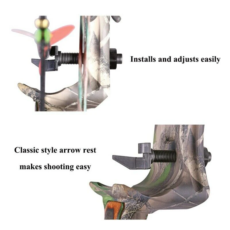 Athlete Tool Arrow Rest Positioning Black Outdoor Screw Attachment Spare Parts Accessories Training Sports Bow