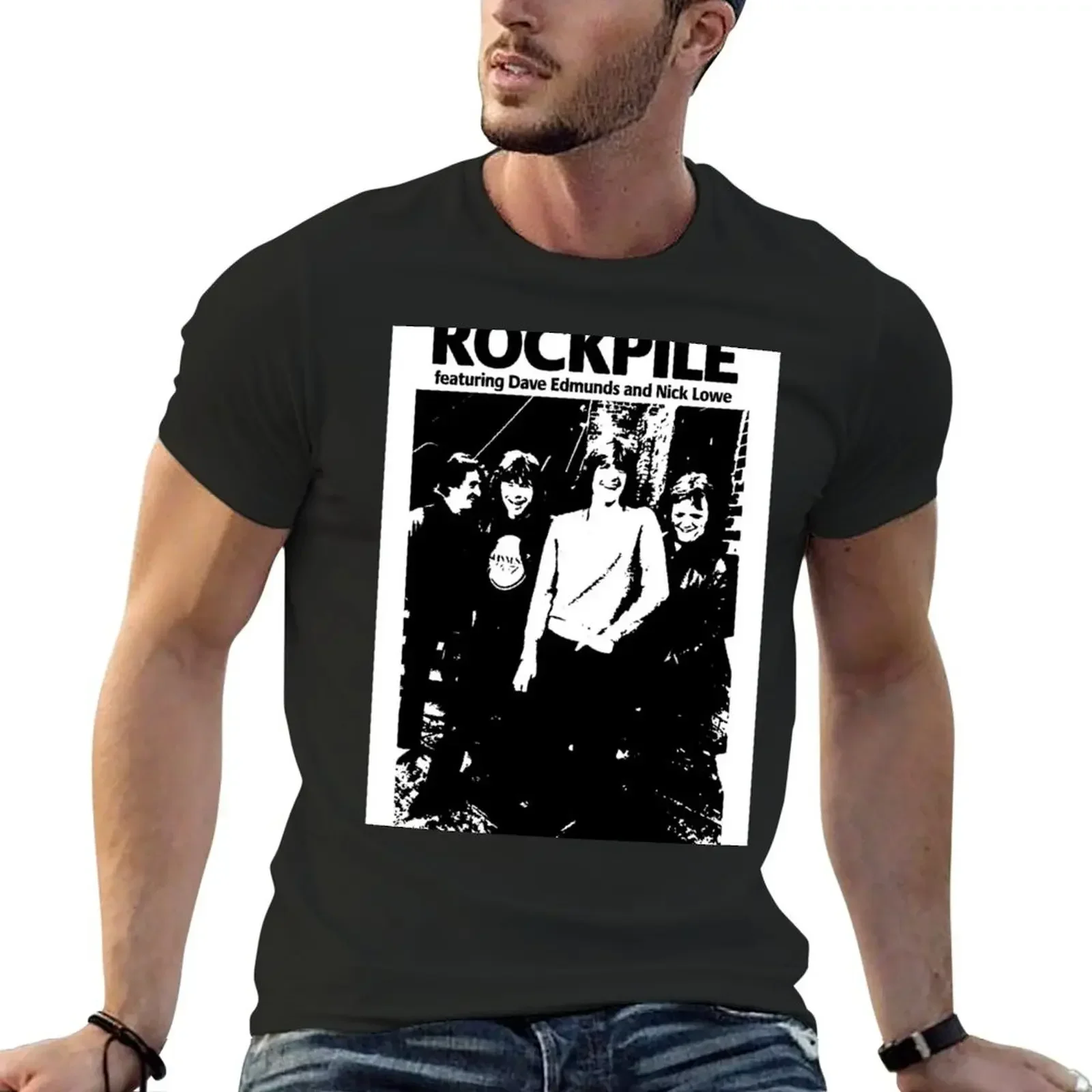 ROCKPILE NICK LOWE DAVE EDMUNDS PUBROCK PUB ROCK SUPER COOL T-Shirt vintage clothes vintage t shirts for men graphic