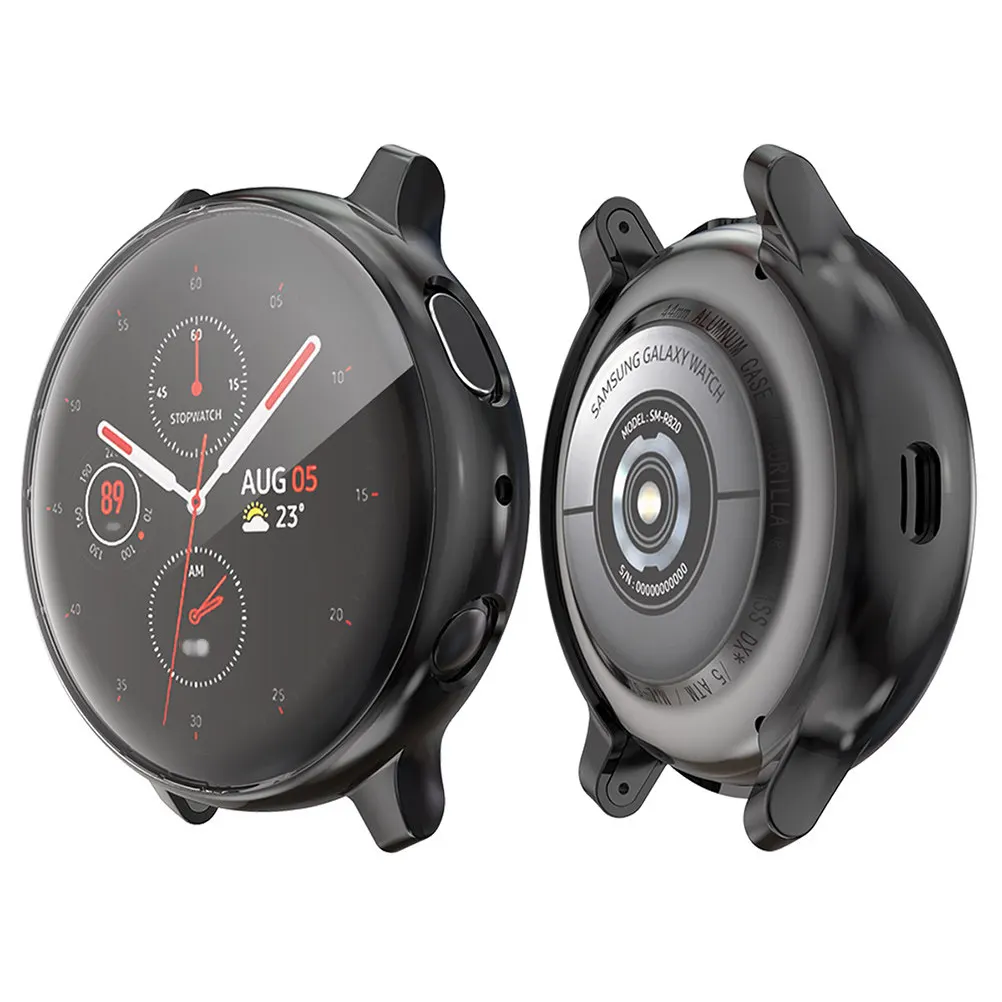 Electroplate Watch Case Protective Frame Cover for 2 Black 40Mm Anti-Scratch Smartwatch Cover