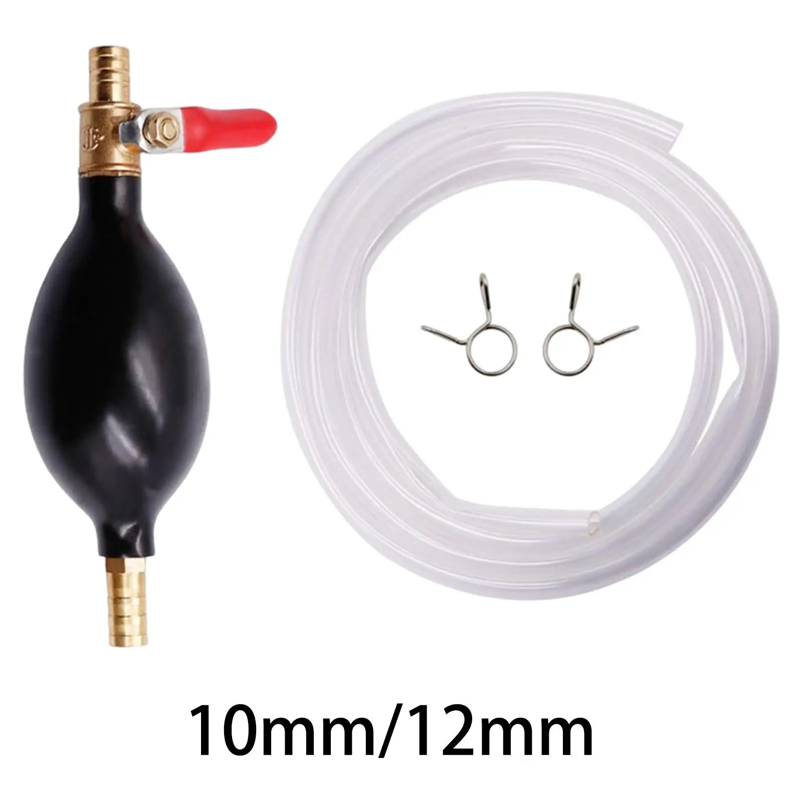 Siphon Hand Pump with Hose Clip 2M Syphon Hose for Petrol Water