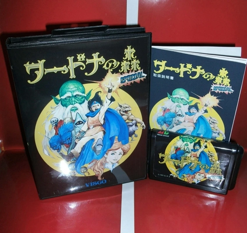 بطاقة ألعاب Wardner مع صندوق ودليل لنظام Genesis Sega MD Megadrive 16 بت