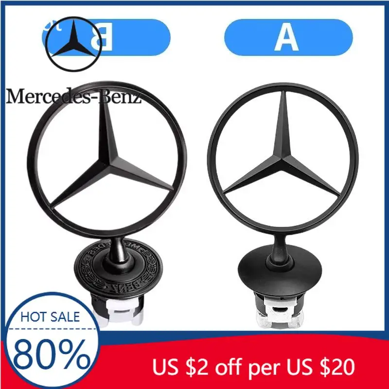 

Горячая автомобильная наклейка 3D металлическая эмблема на переднюю капоте автомобиля для Mercedes Benz W202 W203 W204 W205 W208 W210 W220 GLA CLA GLC GLK