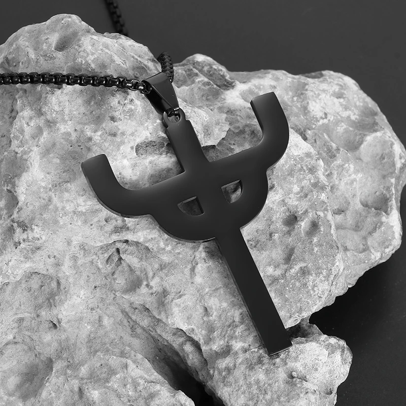 Exquisite Stainless Steel Judas Saints Cross Pendant Necklace for Men and Women Jerusalem Trendy Cool Accessories