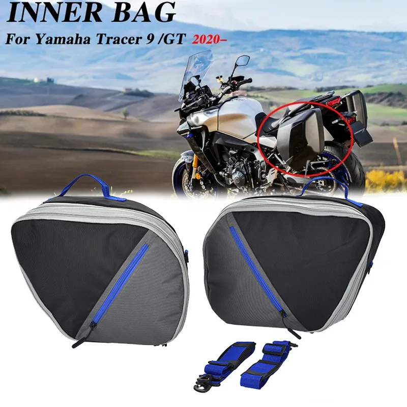for Yamaha Tracer 9 TRACER 9 GT 2020-2024 Motorcycle Luggage Bags Black Expandable Inner Bags Tool Box Saddle Bag Suitcases