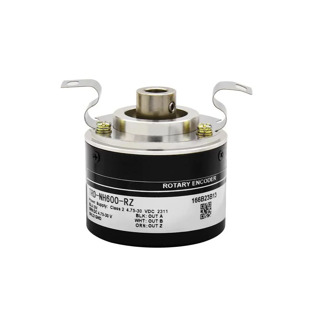 TRD-NH 50MM Rotary Encoder 8mm Semi-Hollow Shaft Incremental Magnetoelectric Rotary Encoder 100~4096PPR Push-Pull/Drive Output