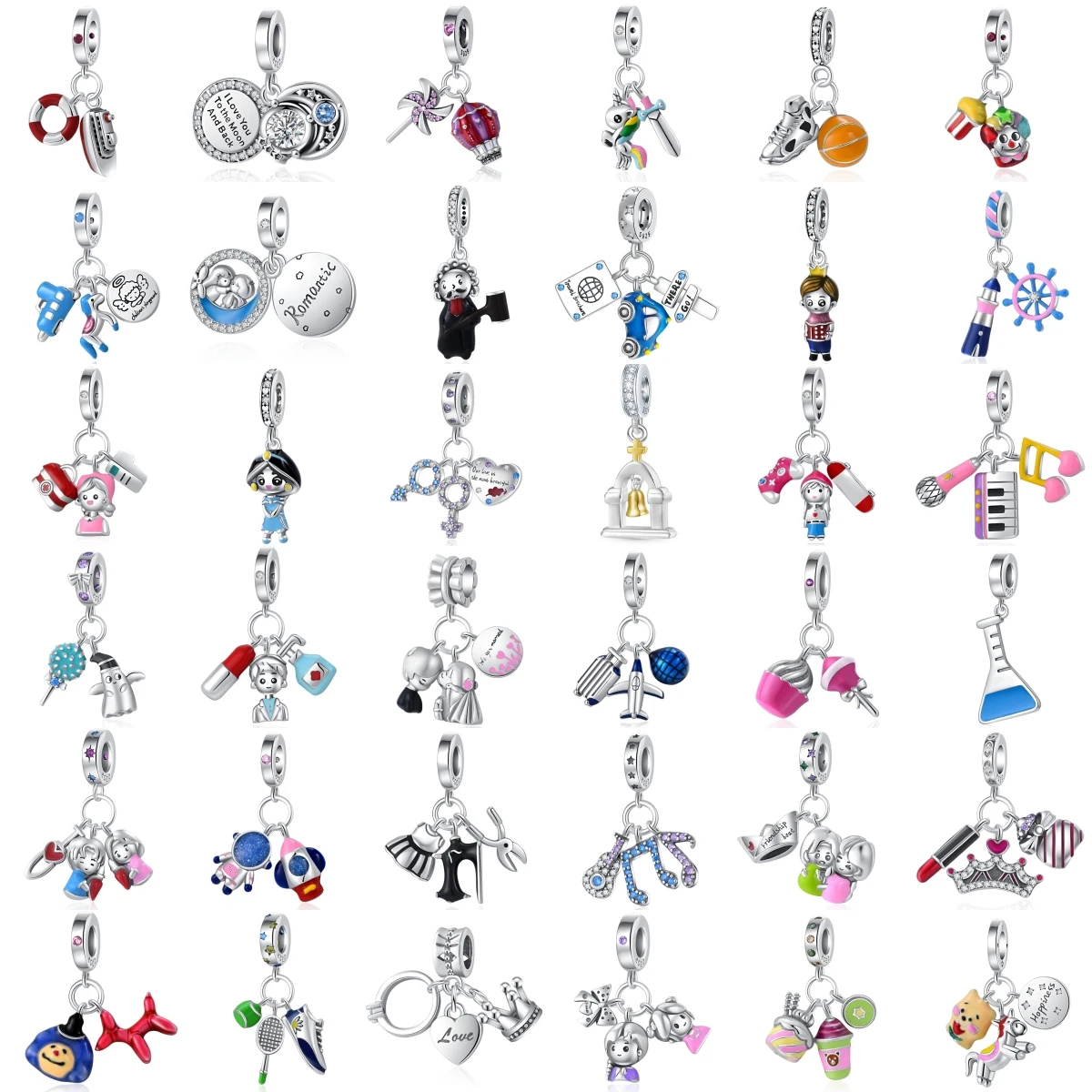 Nurse Judge Prince Travel Charms Fit 925 Original Charm Bracelet Women 925 Silver Hot Sale Beads DIY Jewelry Accessories