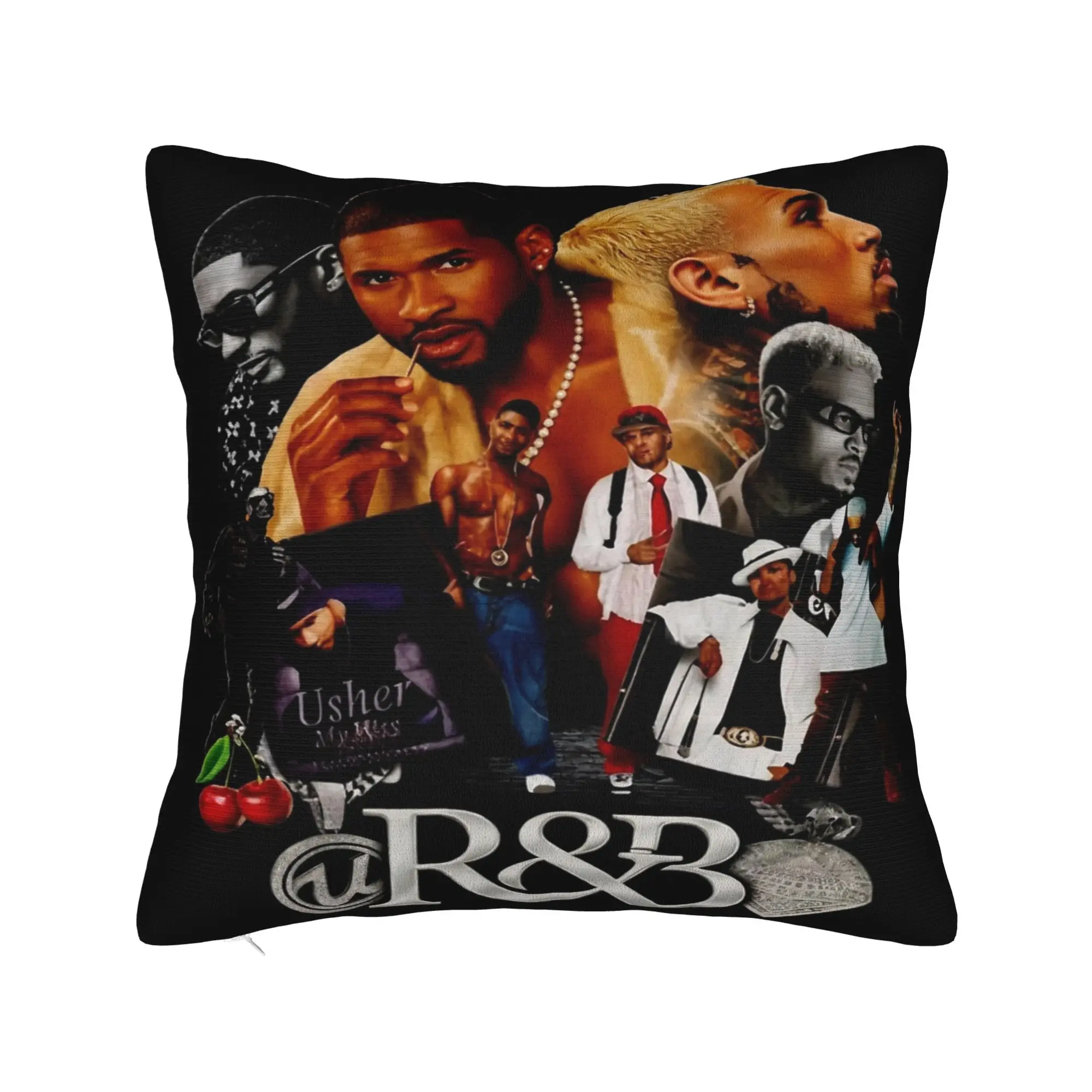 Chris Brown Usher R&B Tour 2026 Pillowcase Accessories Soft Cushion Cover Decor  Pillow Case Cover Seater Multi-Size