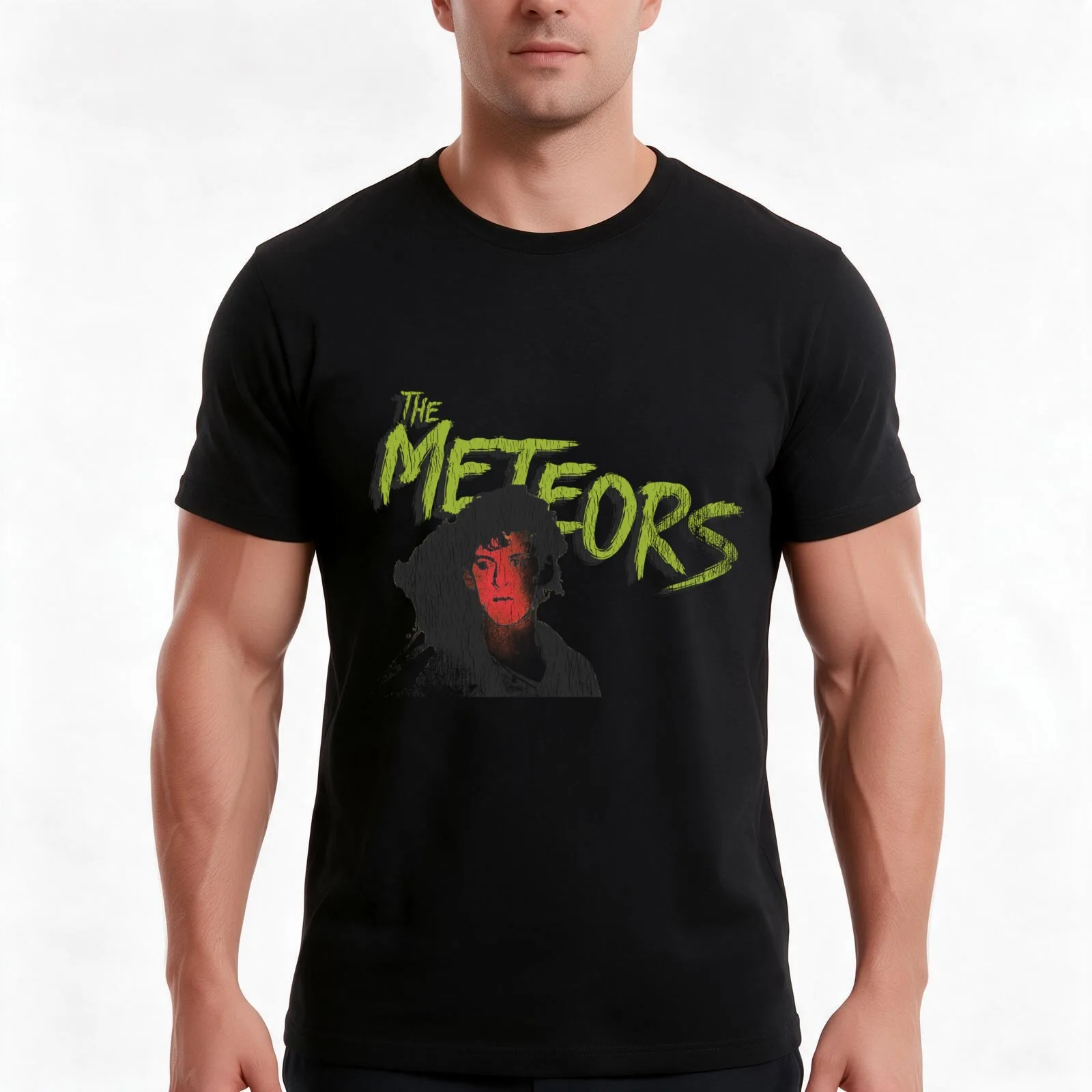 The Meteors 80s Psychobilly Punk Rock Sticker T-Shirt Summer Casual Cotton Tee Oversized Streetwear Tops Unisex Men Women