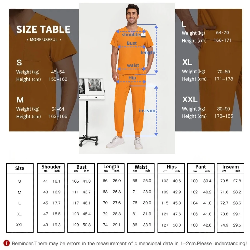 New Lightweight Anti-wrinkle Surgical Uniform Woman Men Medical Nurse Scrub Set Soft Breathable Jogger Nursing Clinical Workwear