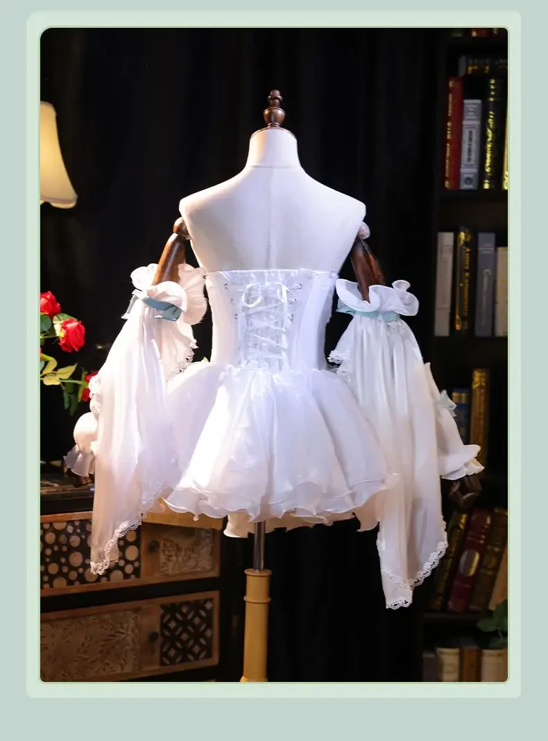 زي تنكري لساحة الفناء Lynette Angel ، فستان أبيض ، باليه ، لطيف ، طقم شعر مستعار كامل ، لينيت ، هالوين ، عيد الميلاد ، متوفر