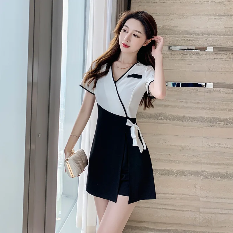 

The New Nail Technician Overalls Beauty Salon Uniform Spa Massage Beautician Hotel Sauna Work Clothes for Women Was Thin Set