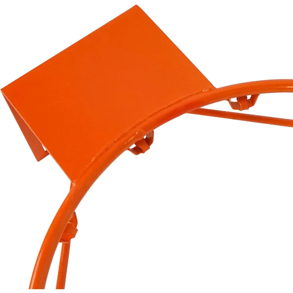 Standard 18" Basketball Hoop Replacement with Net - Heavy Duty Steel Rim for Outdoor Courts