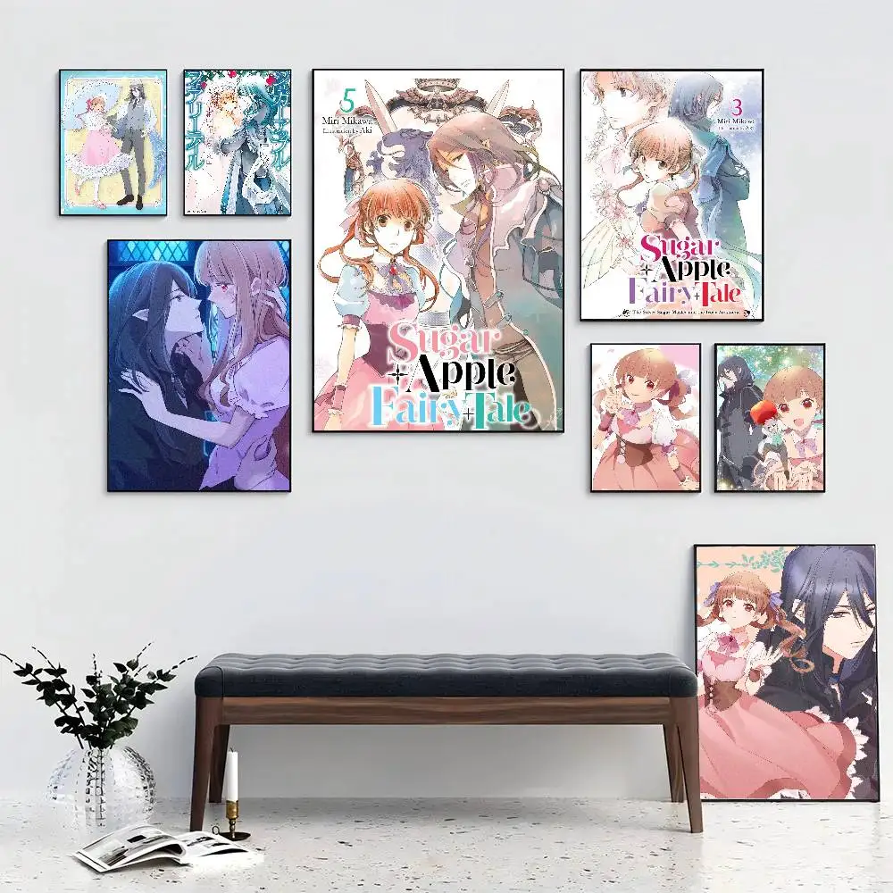 Pósteres de Anime Sugar Apple Fairy Tale para sala de estar, Bar, cafetería, lienzo de calidad, estilo Vintage, pintura de cómics, arte, decoración de pared del hogar, Pictu