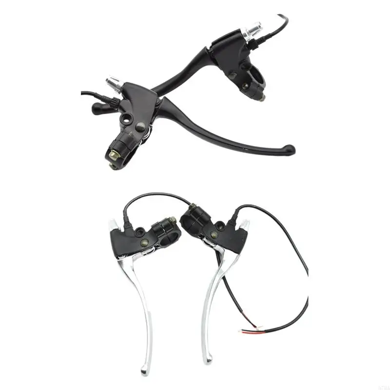 57BA Skateboard Riding Bike Brakes Lever Durable 2 Wires Left Right E-Bike Electric Brake Lever Replacement Parts 2x