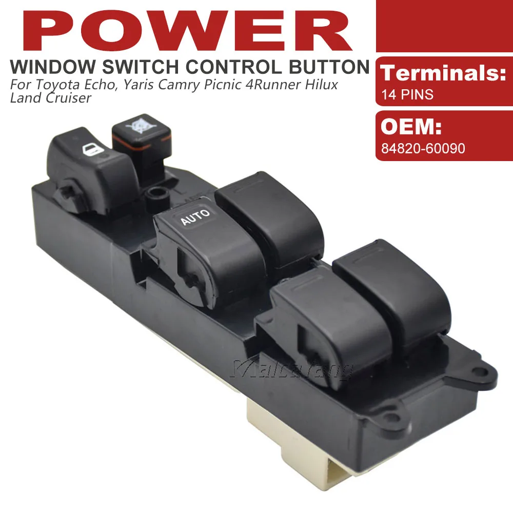 Power Window Lifter Master Control Switch 84820-60090 8482060090 For Toyota Echo Yaris T.U.V 4Runner Hilux Land Cruiser Camry