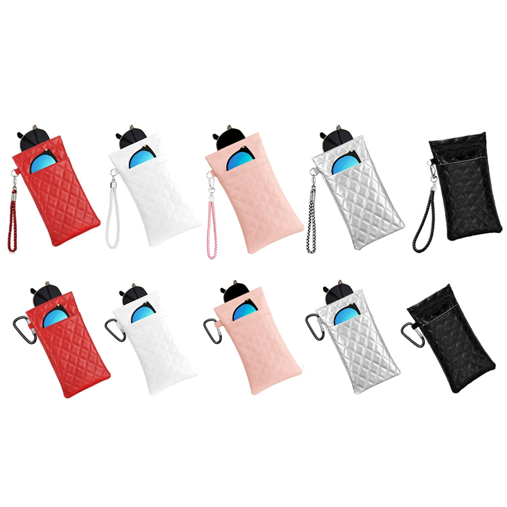 

Сумки для хранения очков из искусственной кожи, чехол для очков, двухслойный футляр для солнцезащитных очков, для переноски очков, для женщин, мужчин, унисекс