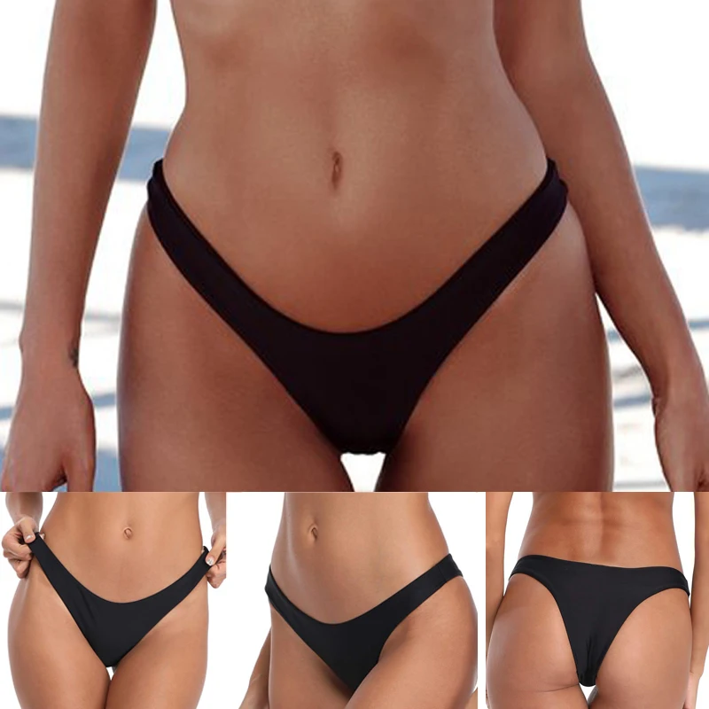 Black Tanga Hot Sale Women Sexy Bottoms Swimsuit 2026 Bikini Swimwear Cheeky Thong V Swim Trunks Brazillian Swimsuit Swim shorts