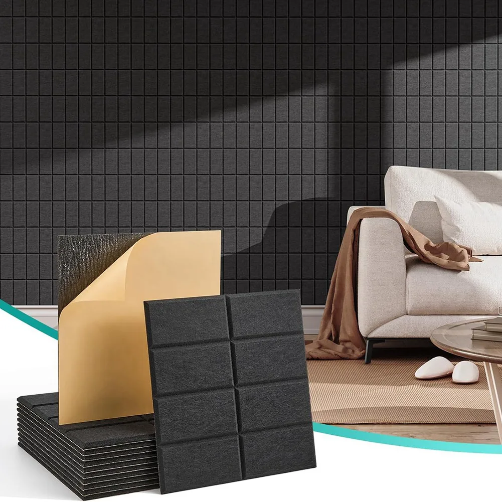 

【Today-Only!】12 Pack Acoustic Panels Self-Adhesive,High Density Sound Proof Foam Panels For Walls, Door, Home Office