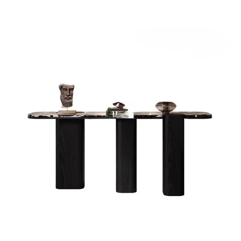 

Средневековый светлый роскошный высококачественный мраморный входной столик, украшение для вестибюля отеля, прямоугольная модель, входная платформа из цельного дерева