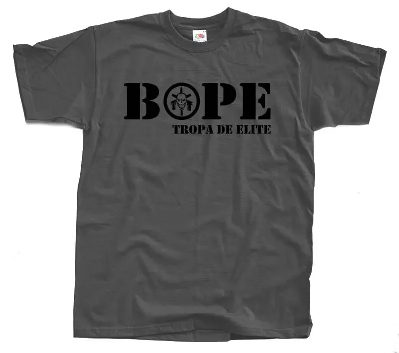 Brazil BOPE Tropa De Elite Special Force T-Shirt Short Sleeve Casual 100% Cotton TShirt