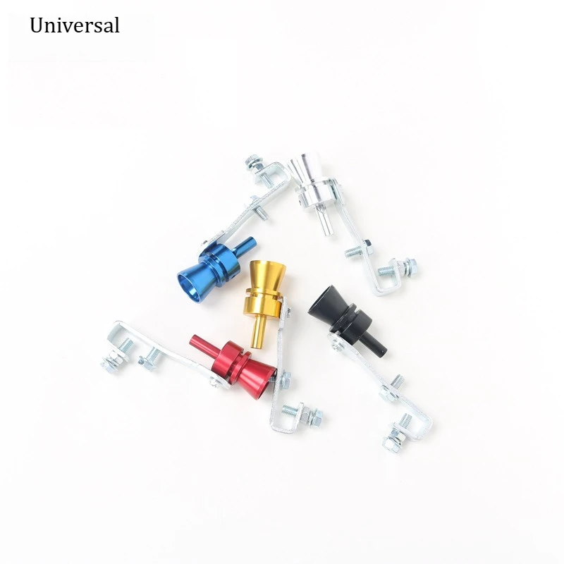 Modified Exhaust Non Sound Wave Simulator 2Pcs Motorcycle Tail Throat Turbo Whistle Car Exhaust Pipe Sounder Easy Installation