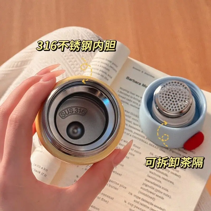 Hello Kitty Anime Kawaii Sanrio Ins doux Thermos tasse mignon dessin animé Portable thé eau séparation bouteille cadeaux pour les filles