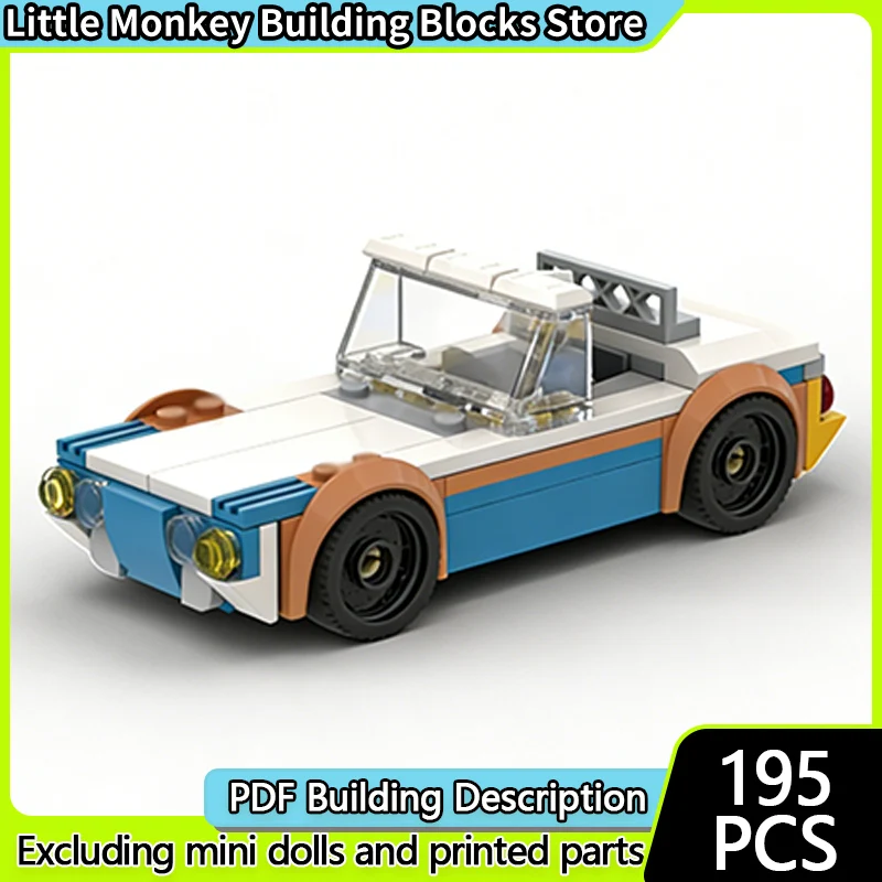 

Speed Racing Car Model MOC Building Bricks Classic Convertible Car Modular Technology Children Holiday Gifts Assemble Toys Suit