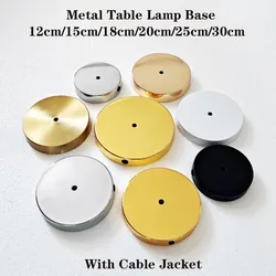 12cm ~30cm table floor lamp metal base with 10mm central hole and side hole fold edge inward 5mm for table lamp/floor lamp use